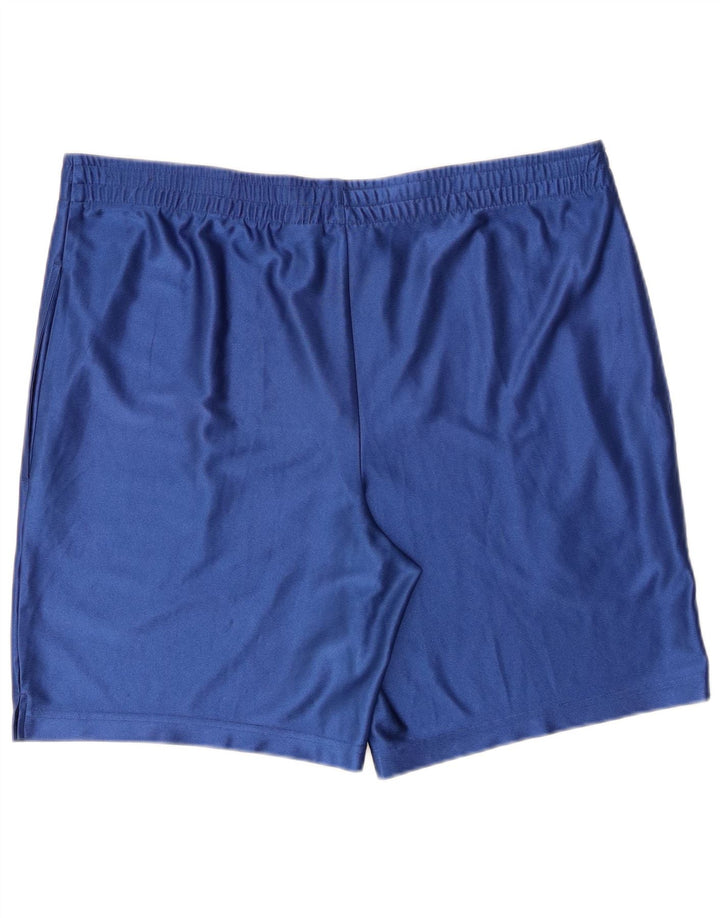 Vintage Herren Sport Shorts Mittelblaues Polyester