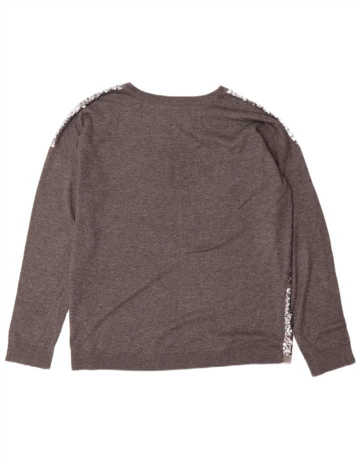 Whistles Damen-Pullover in Übergröße mit Rundhalsausschnitt, UK 12, Mittelgrau