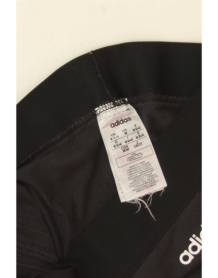 Adidas Damen Leggings UK 12/14 Mittelschwarze Baumwolle