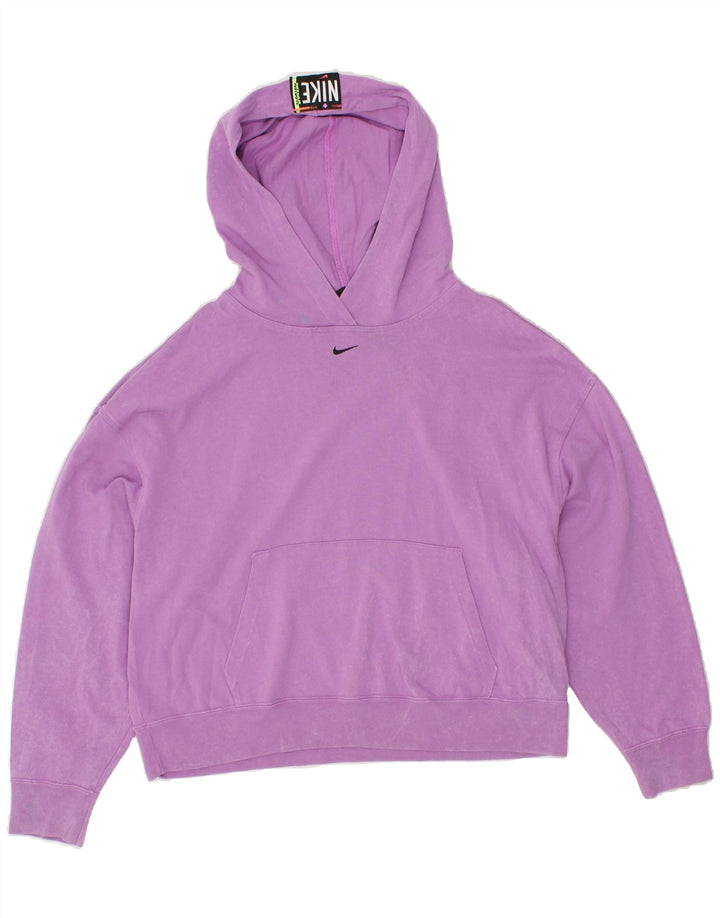 NIKE Womens Oversized Hoodie Jumper UK 14 Medium Purple Vintage Nike and Second-Hand Nike from Messina Hembry 