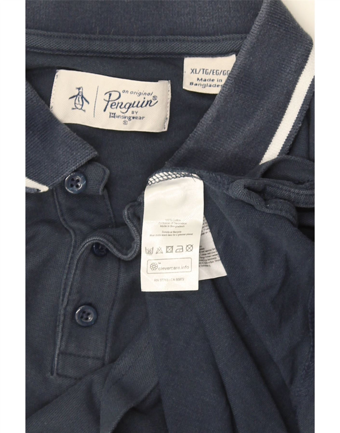 PINGUIN Herren Poloshirt XL Marineblau Baumwolle