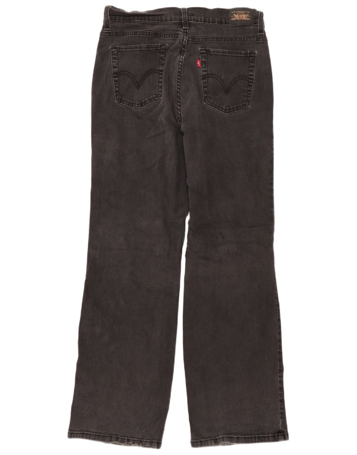 LEVI'S Damen 512 Bootcut Jeans US 12 Large W30 L30 Schwarz