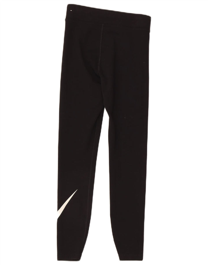Nike Womens Graphic Leggings UK 8 Small Schwarz Baumwolle