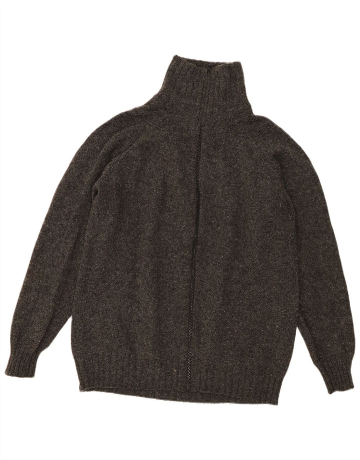 Zara Herren-Cardigan-Pullover, große graue Wolle