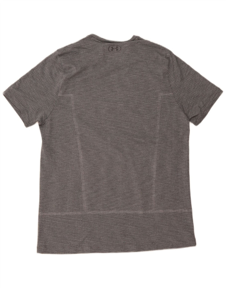 Under Armour Herren T-Shirt Top XL Graues Nadelstreifen-Polyester