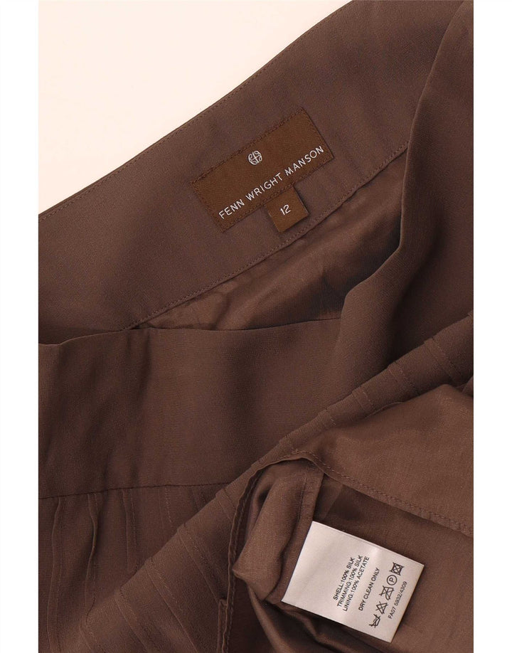 Fenn Wright Manson Damen Rüschenrock UK 12 Medium W32 Braune Seide