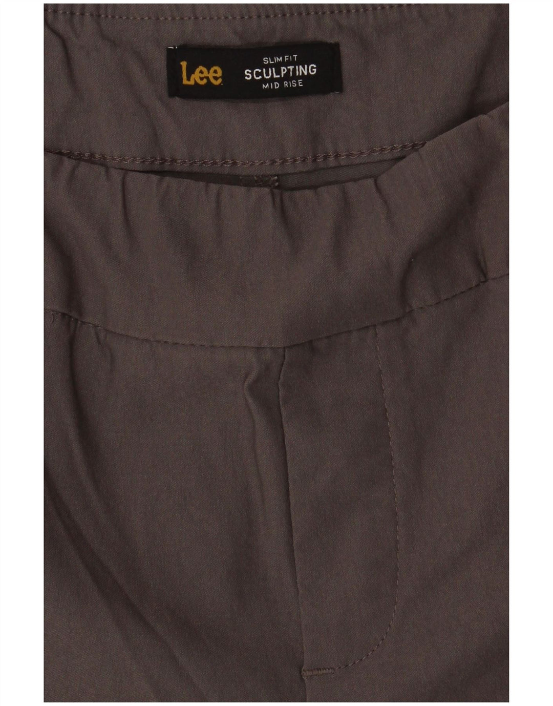 LEE Womens Sculpting Mid Rise Slim Fit Cargo Shorts W34 Large Grey