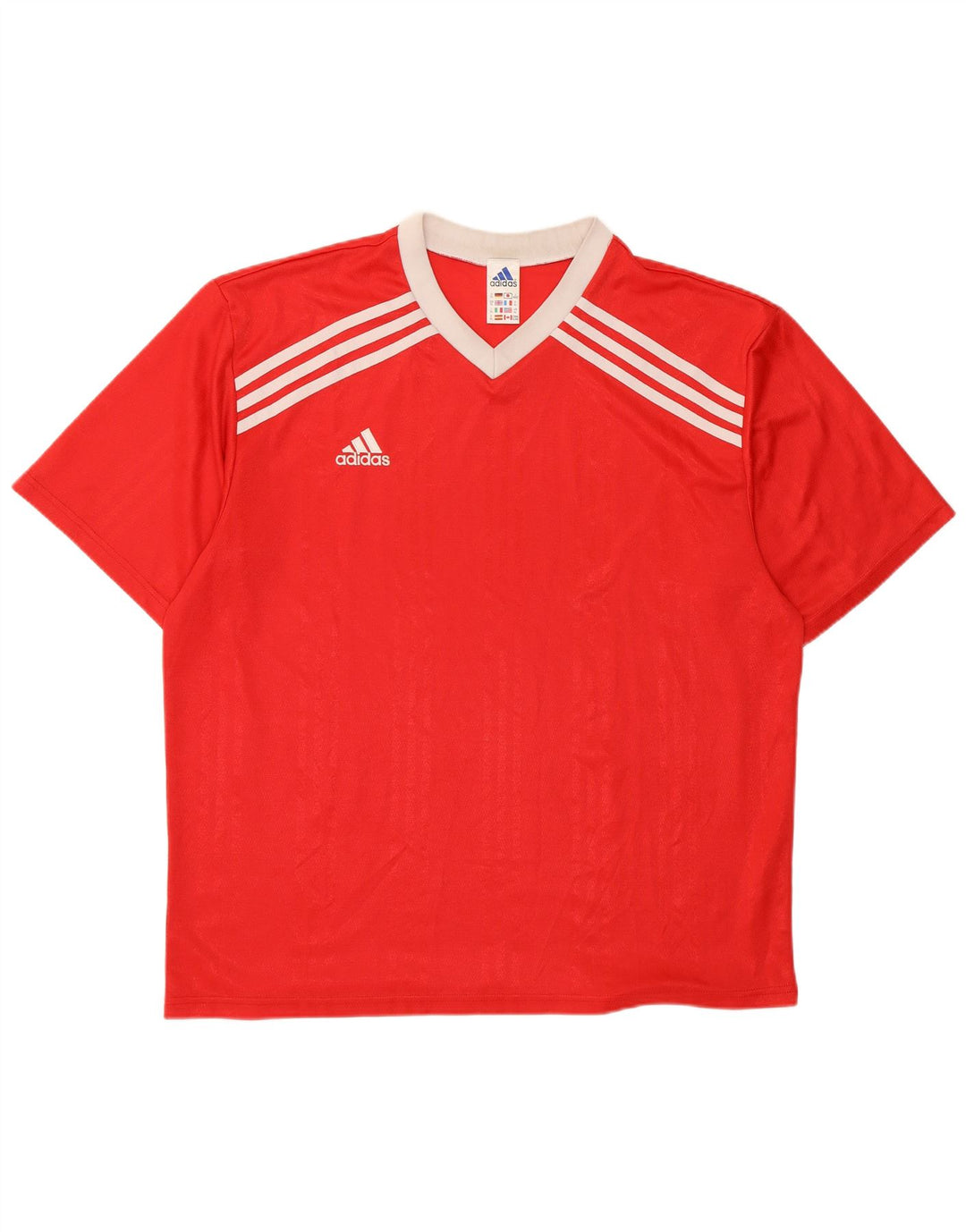 ADIDAS Herren Grafik T-Shirt Top XL Rot Polyester
