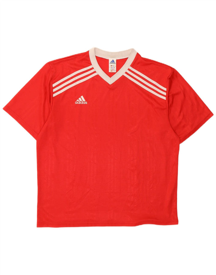 ADIDAS Herren Grafik T-Shirt Top XL Rot Polyester