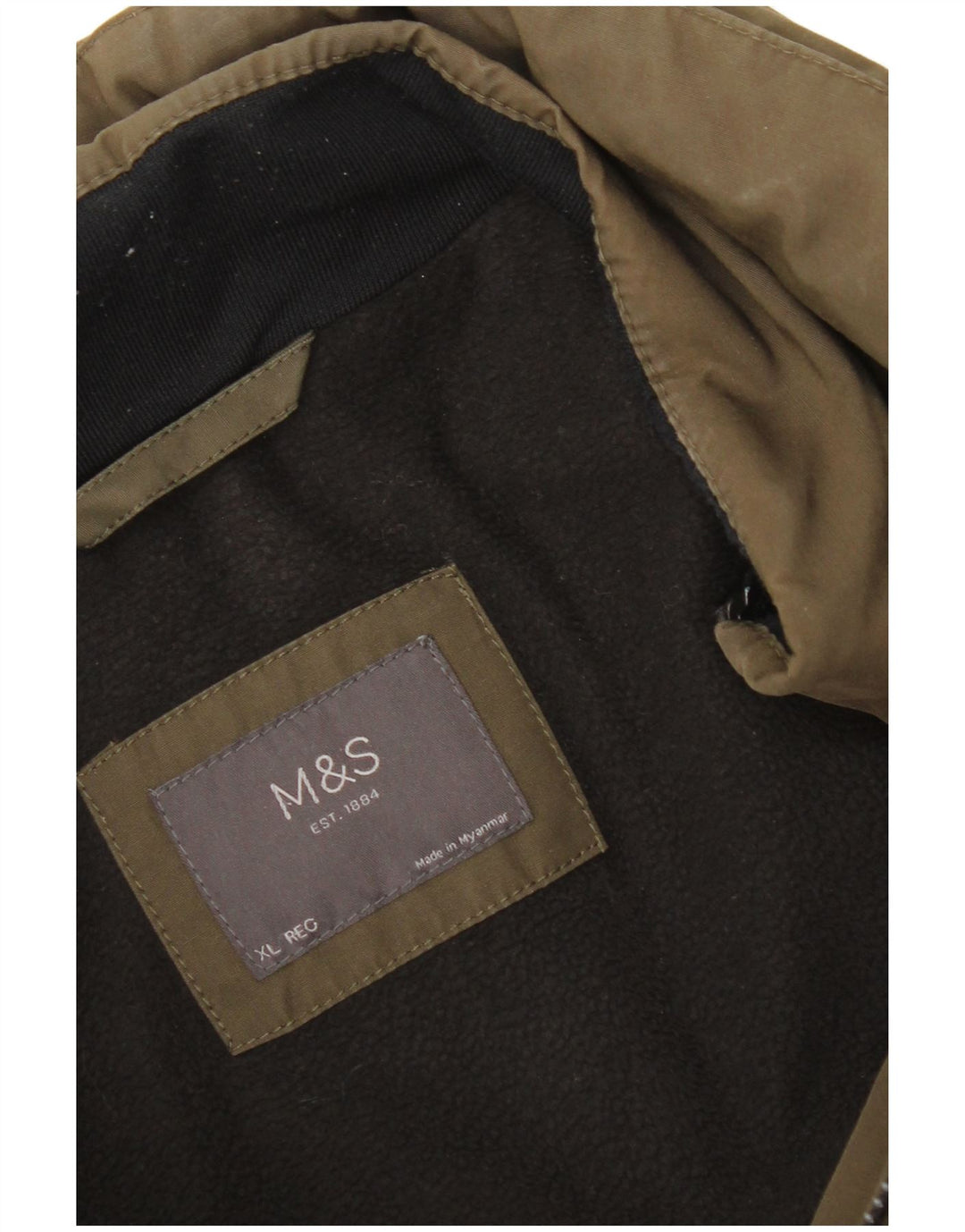 Marks & Spencer Herren-Utility-Jacke mit Kapuze, UK 42, XL, Khaki