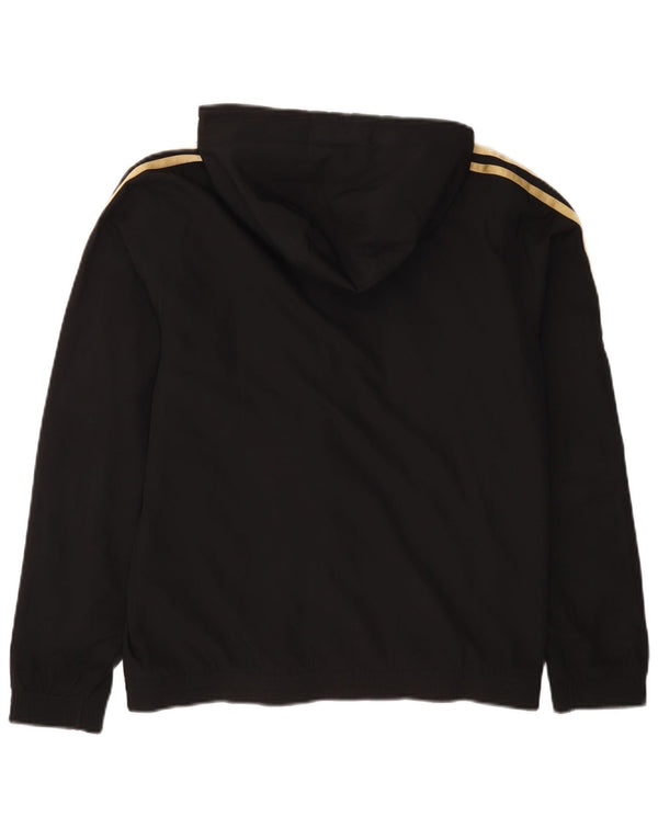 ADIDAS Herren-Kapuzenpullover mit Reißverschluss, XS, schwarz gestreift, Polyester