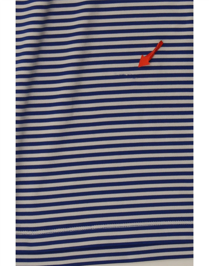 Under Armour Herren Heat Gear Poloshirt Mittelblaues Nadelstreifen-Polyester