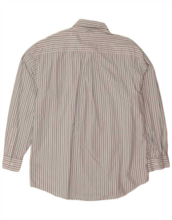 Tommy Hilfiger Herrenhemd XL weiß gestreift aus Baumwolle