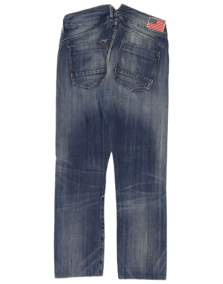 Tommy Hilfiger Damen Straight Jeans W33 L29 Blaue Baumwolle