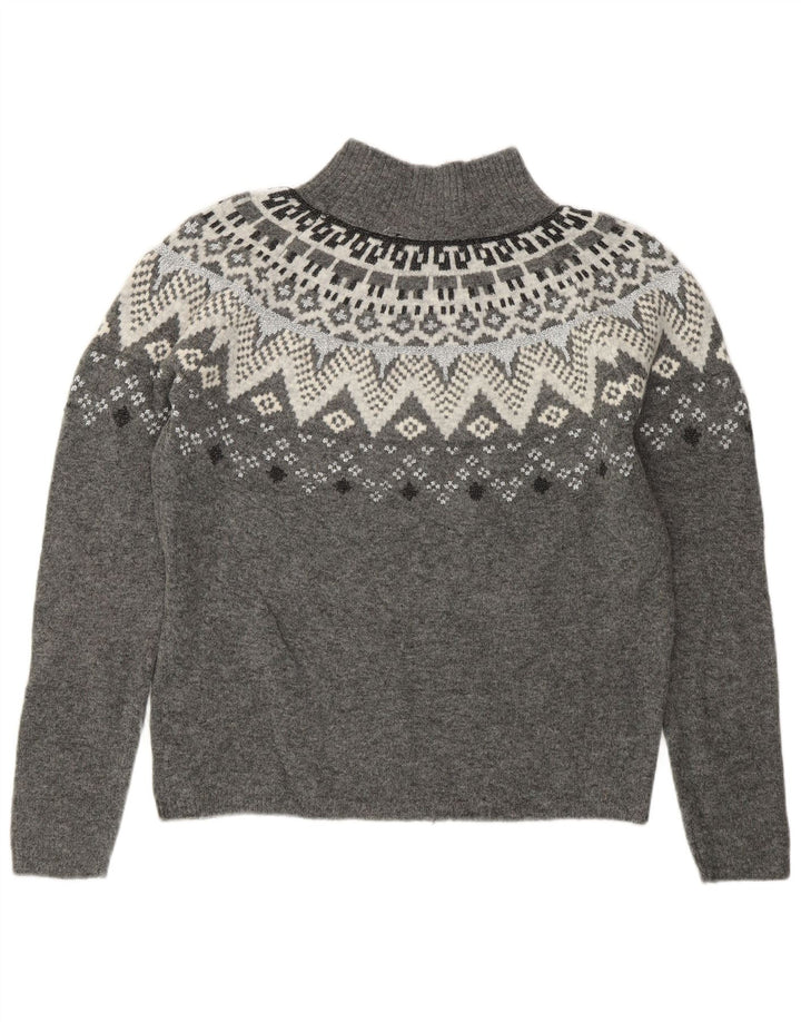 MARKS & SPENCER Womens Turtle Neck Jumper Sweater UK 10 Small Grey