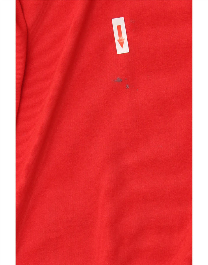 ADIDAS Herren T-Shirt Top Große rote Baumwolle