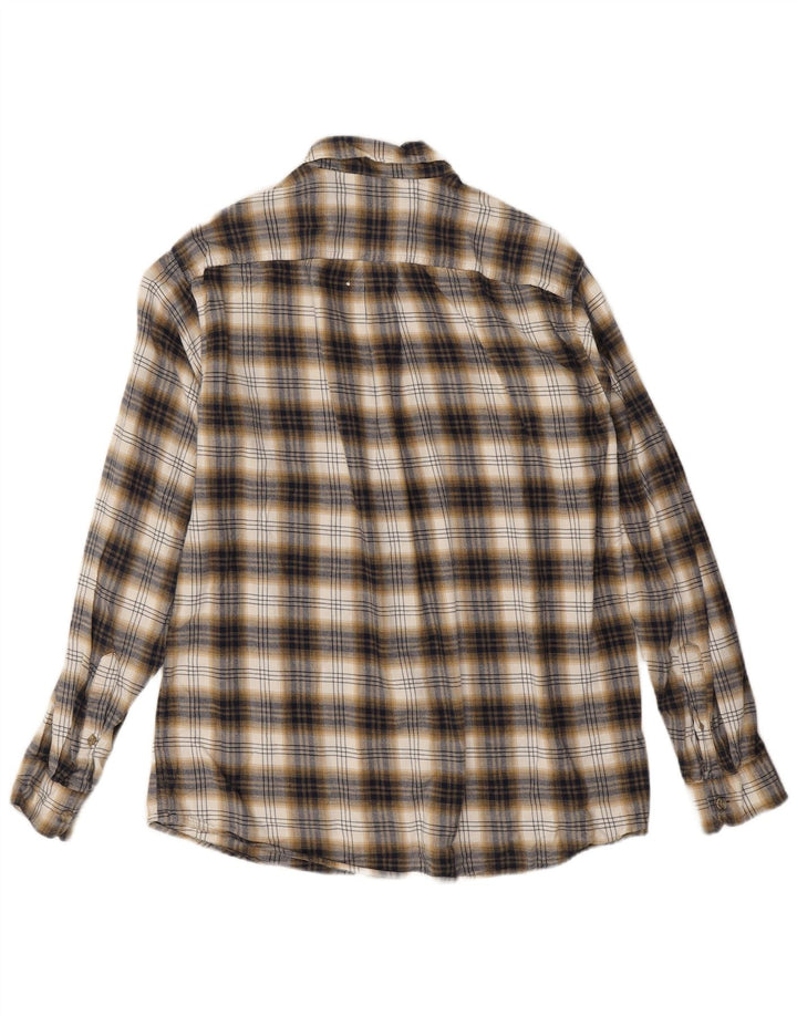 Eddie Bauer Herren-Flanellhemd mit klassischer Passform, groß, braun kariert, Baumwolle