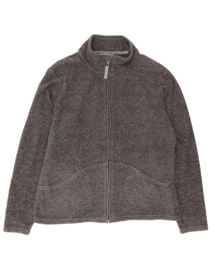 Marks & Spencer Damen Fleecejacke UK 16 Large Grau Polyester