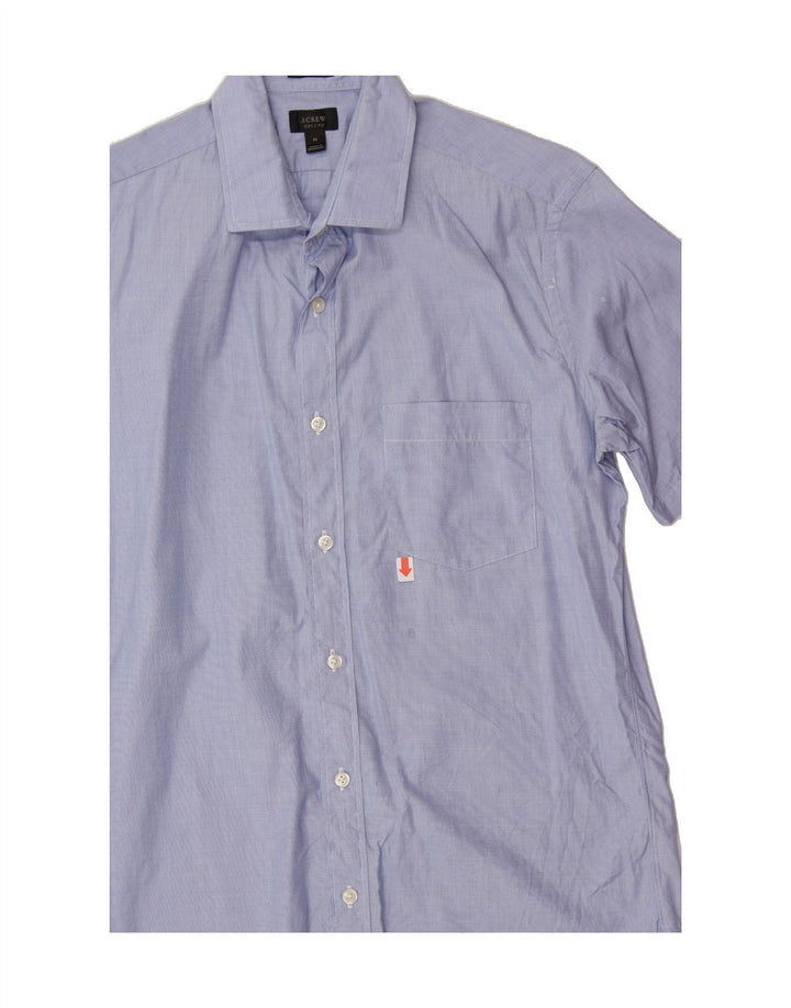 J. CREW Mens Ludlow Short Sleeve Shirt Medium Blue Cotton Vintage J. Crew and Second-Hand J. Crew from Messina Hembry 