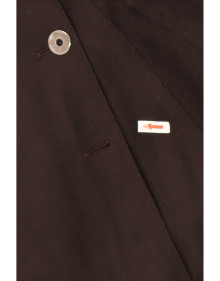 Dondup Damen Pea Coat IT 46 Große braune Wolle