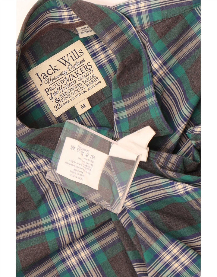 Jack Wills Herren-Hemd in normaler Passform, mittelgrün, kariert, Baumwolle