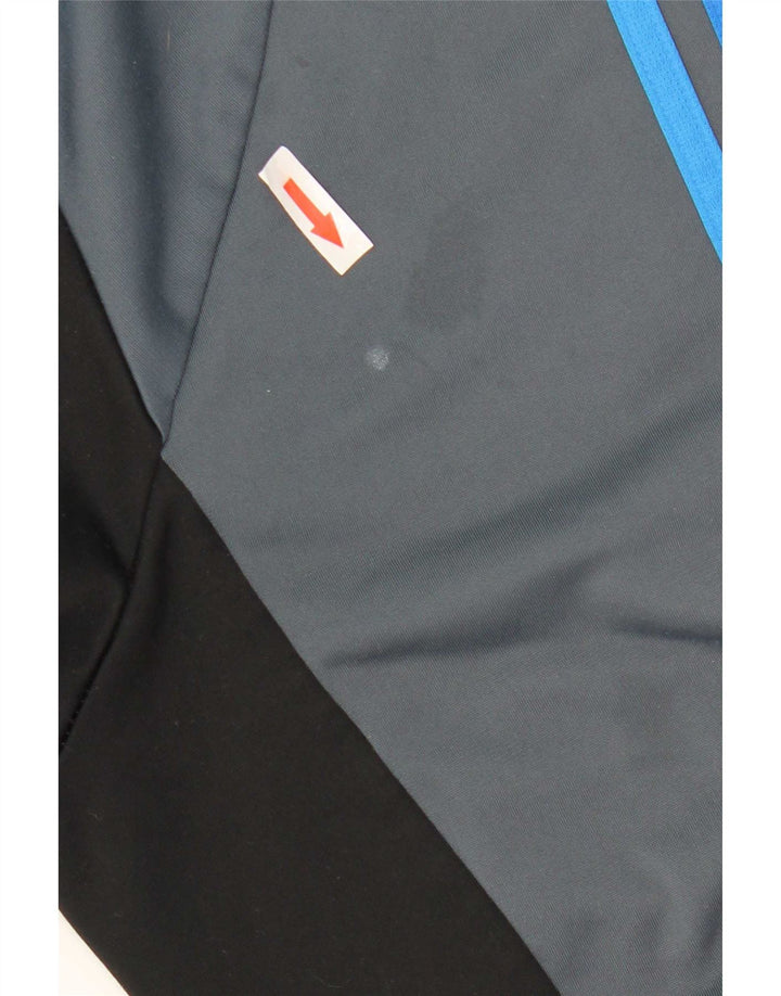 Adidas Herren-Trainingsanzug-Top-Jacke, großes graues Colourblock-Polyester