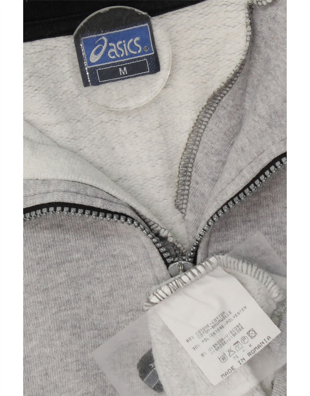 Asics Herren-Sweatshirt mit lockerer Passform und Grafik, Mittelgrau, Farbblock