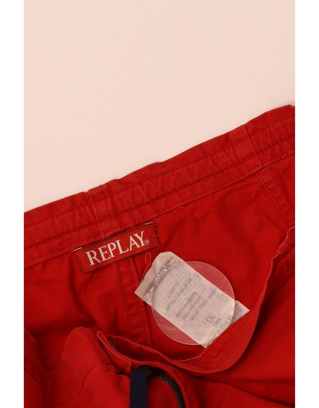 REPLAY Mens Casual Shorts W30 Medium  Red Cotton