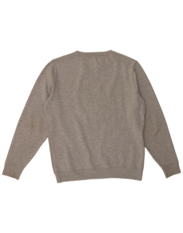 Tommy Hilfiger Herren-Sweatshirt mit normaler Passform, große graue Baumwolle