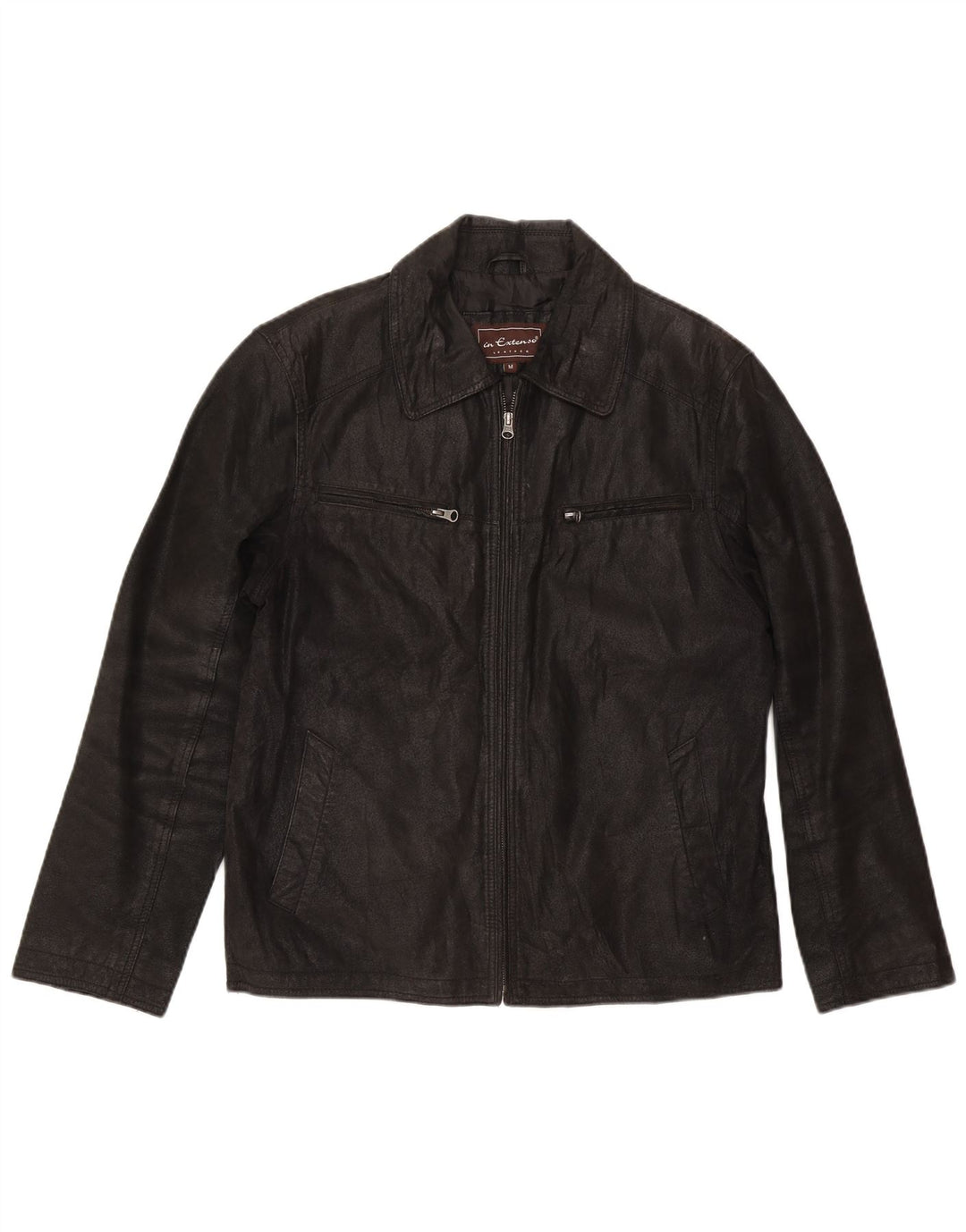 In Extenso Herren Lederjacke UK 38 Medium Schwarz