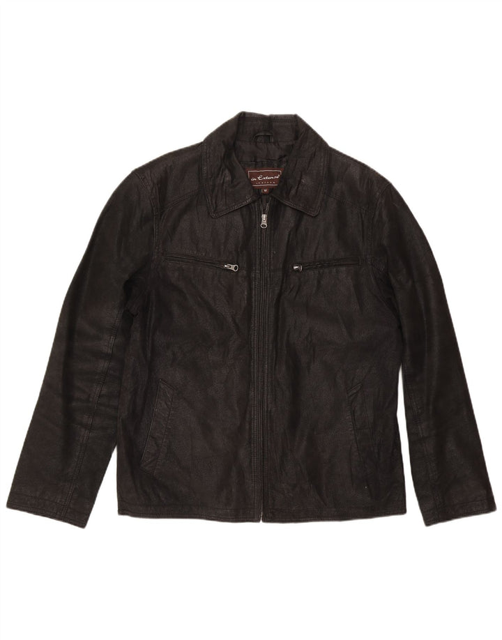 In Extenso Herren Lederjacke UK 38 Medium Schwarz