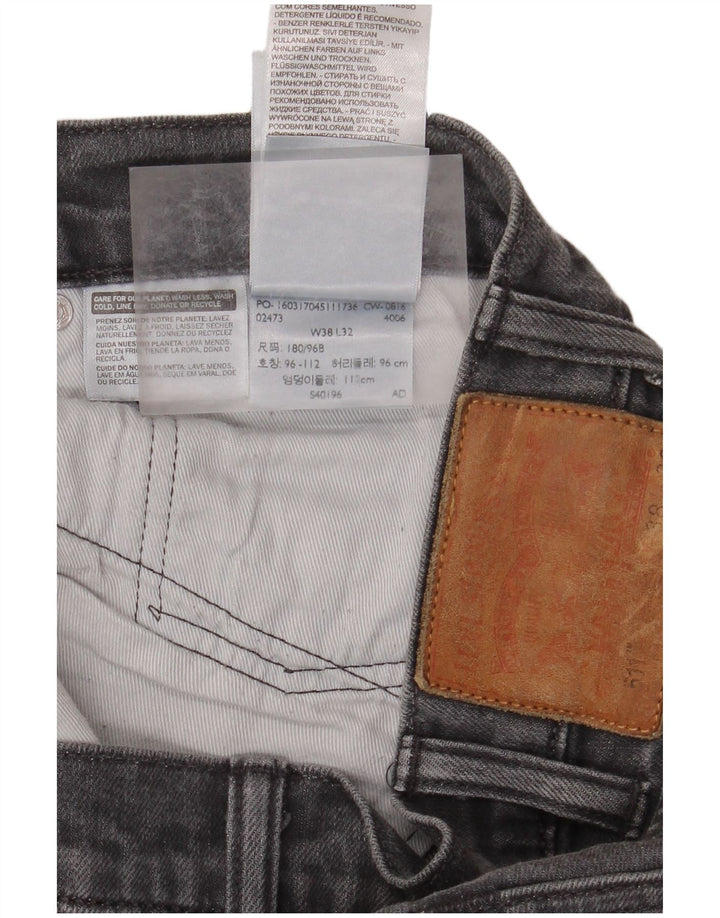 Levi's Herren 511 Slim Jeans W38 L32 Graue Baumwolle
