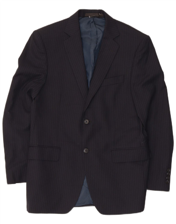 Marks & Spencer Herren-Blazer mit 2 Knöpfen, UK 38, mittelmarineblaue Wolle