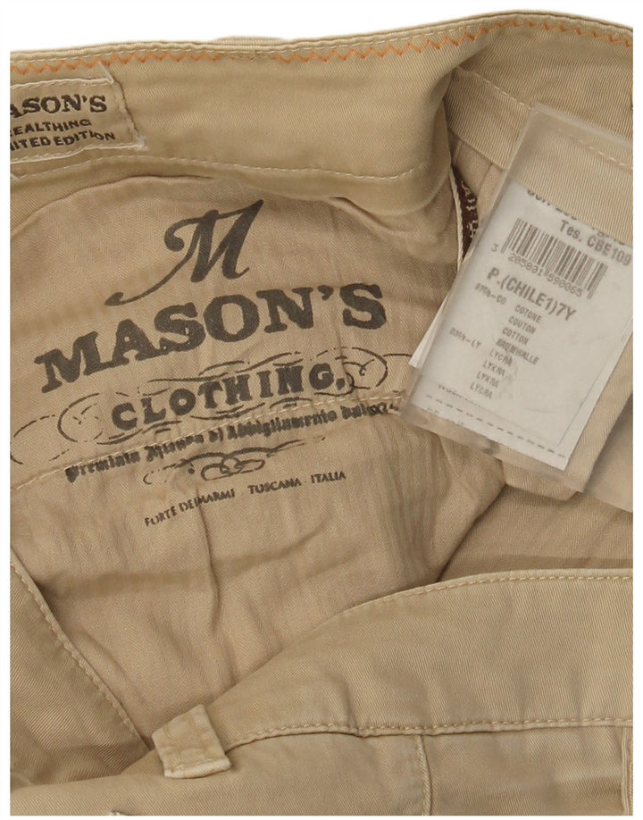 Mason's Damen Slim Cargohose W32 L33 Beige Baumwolle