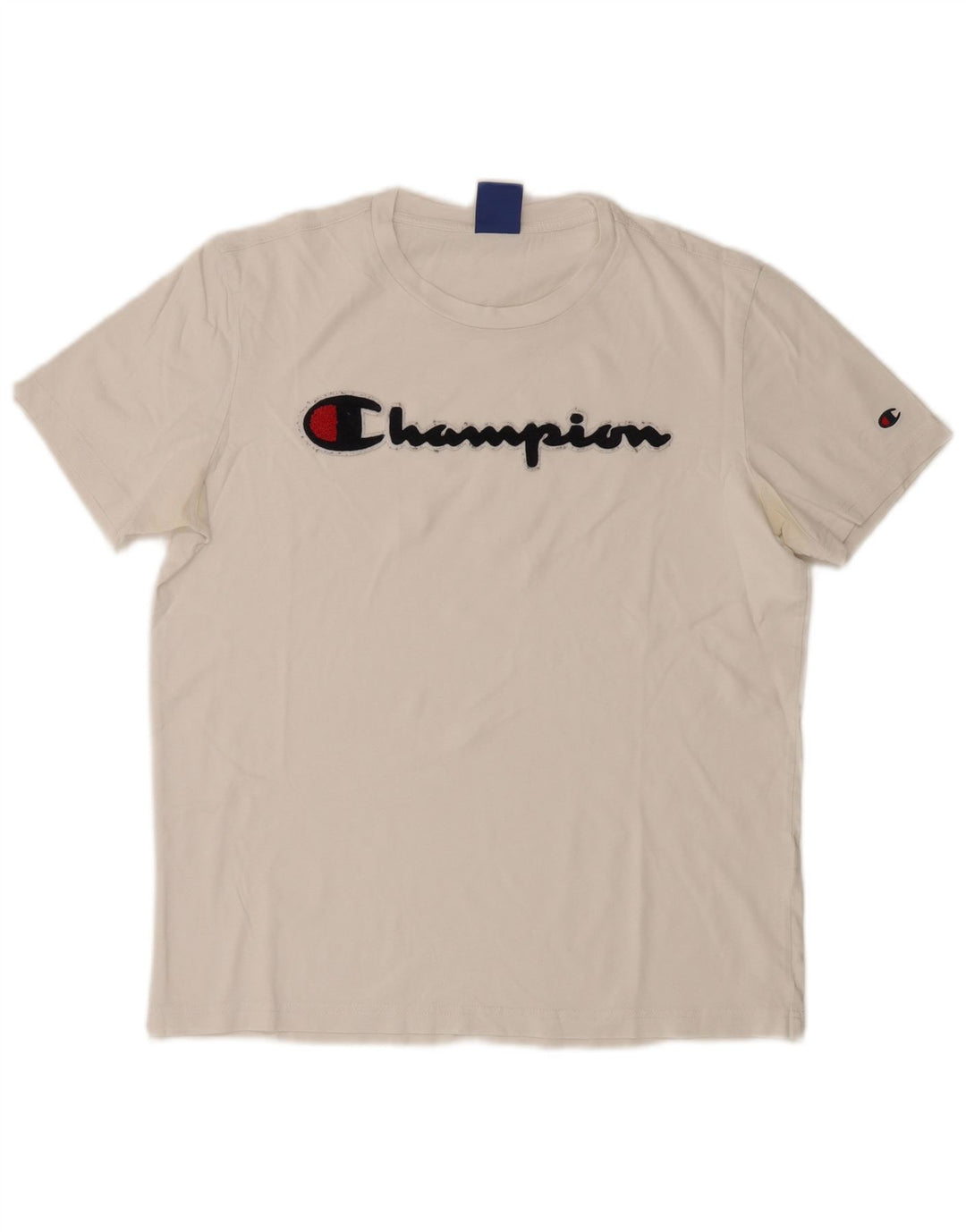 CHAMPION Mens Graphic T-Shirt Top Medium White
