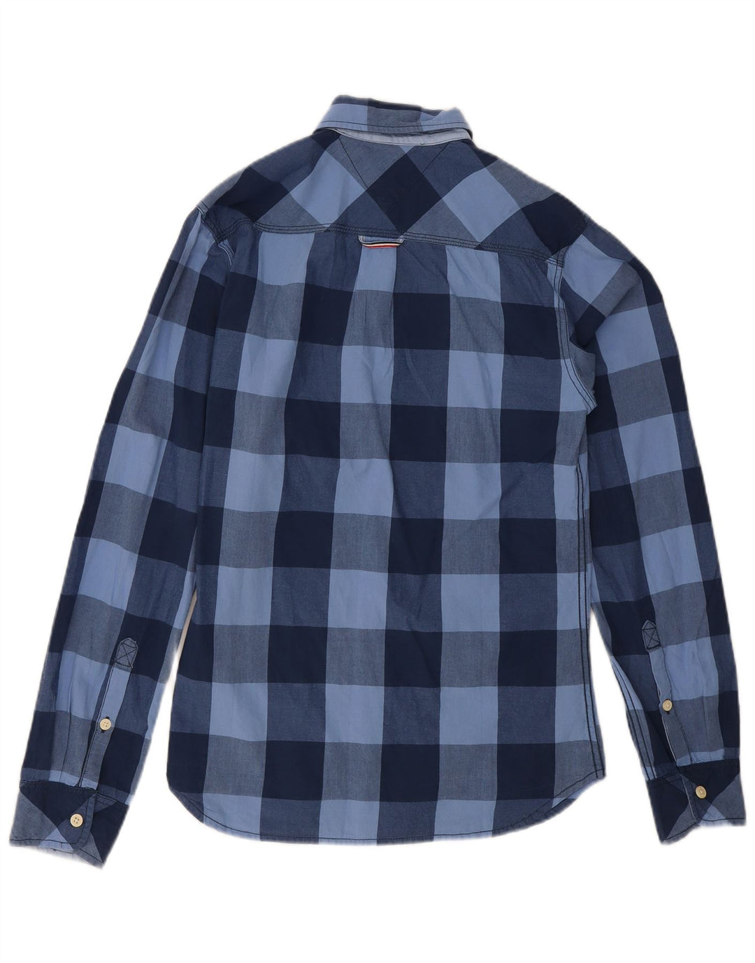 Tommy Hilfiger Herrenhemd, klein, marineblau, kariert, Baumwolle