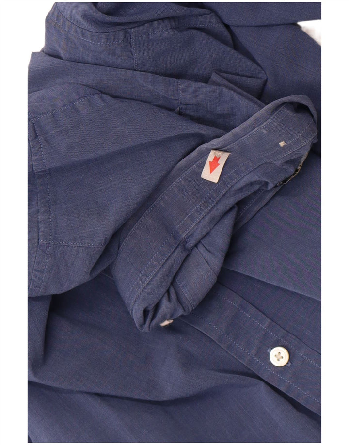 Fred Perry Jungen-Hemd, 10–11 Jahre, blaue Baumwolle