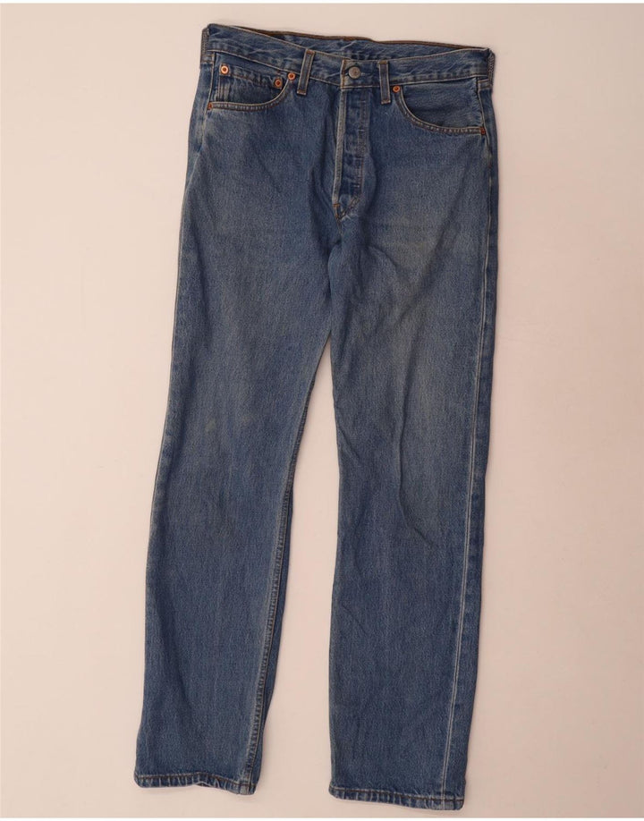 Levi's Herren 501 Straight Jeans W32 L32 Blaue Baumwolle