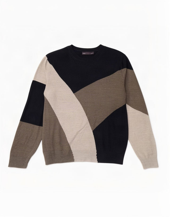 Marks & Spencer Damen Pullover mit Rundhalsausschnitt, UK 12, Mittelgrau