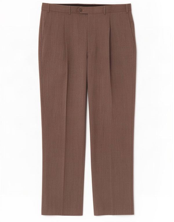 Gerade Herren-Anzughose von Marks & Spencer, W38, L33, beige, Polyester
