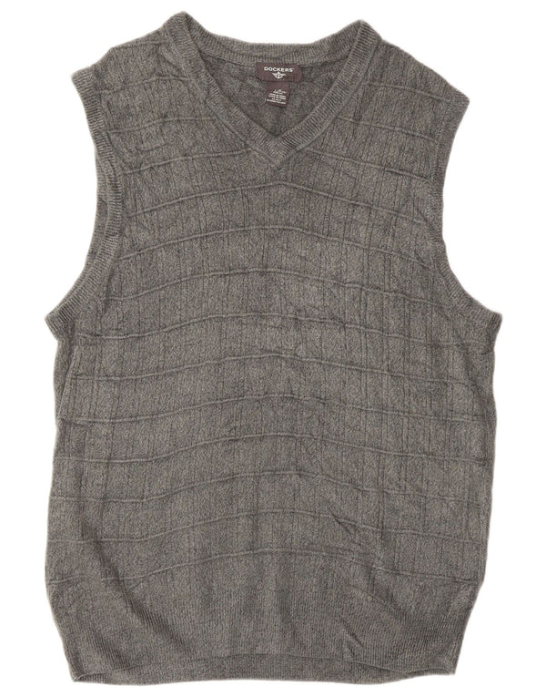 Dockers Herren-Tanktop, groß, grau geflecktes Acryl