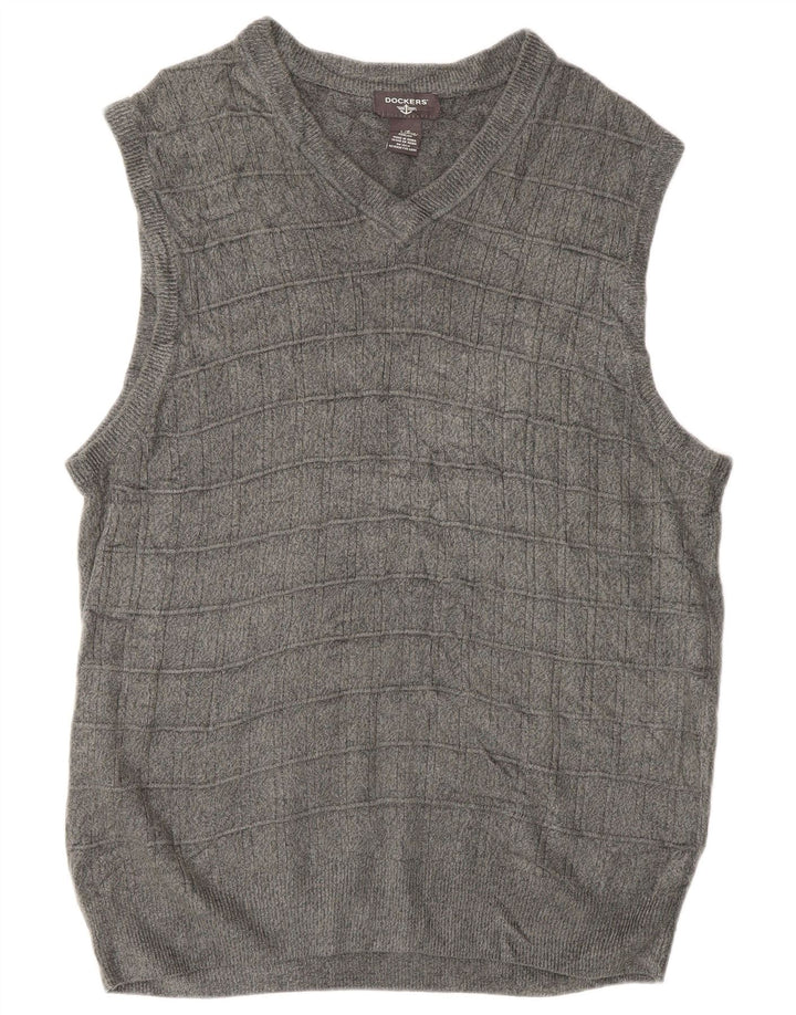 Dockers Herren-Tanktop, groß, grau geflecktes Acryl