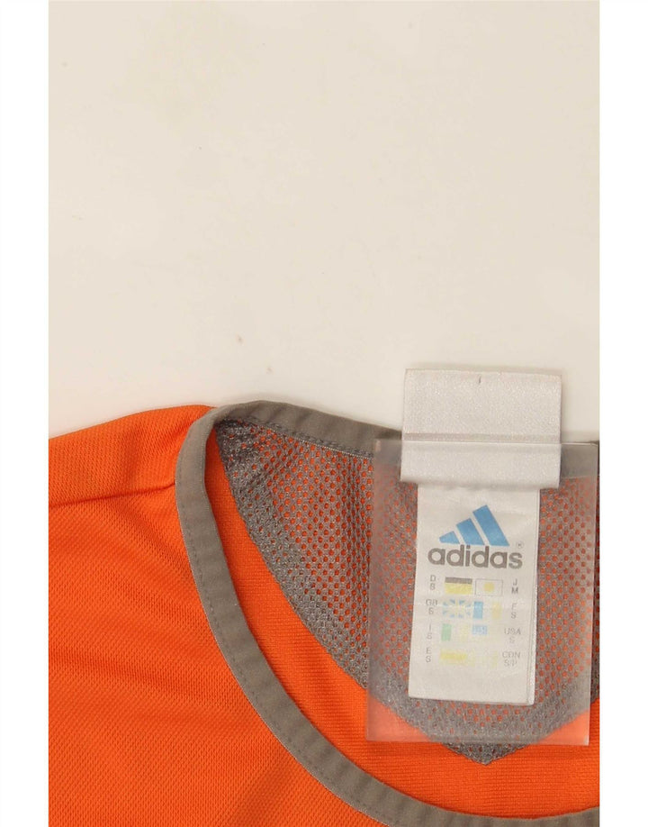 Adidas Herren T-Shirt Top Small Orange Polyester