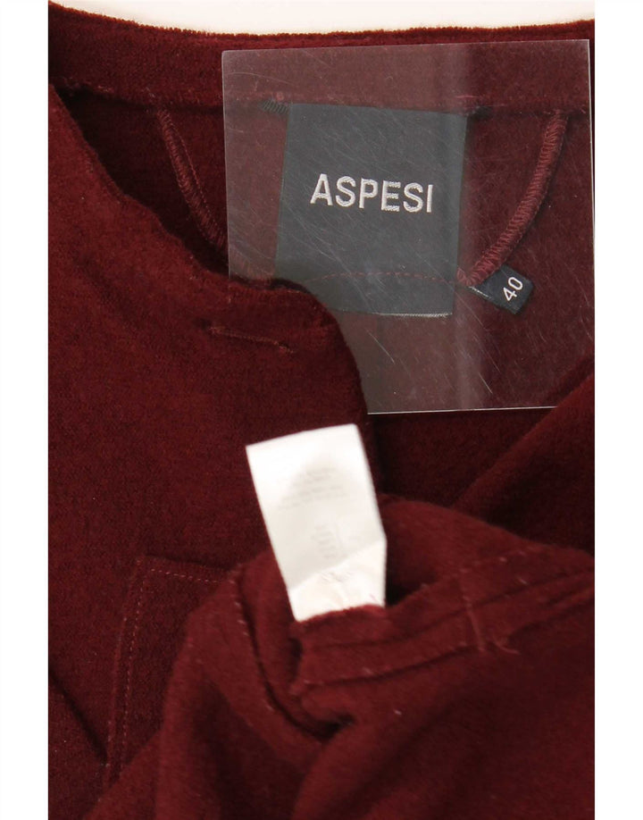 Aspesi Damen-Blazerjacke mit 4 Knöpfen, IT 40, kleine burgunderrote Wolle Produktbeschreibung Etikettengröße:  Marke: