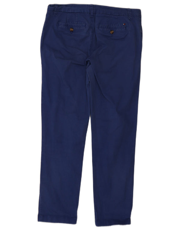 Tommy Hilfiger Damen Crop Slim Chino Hose US 8 Medium W34 L28 Blau