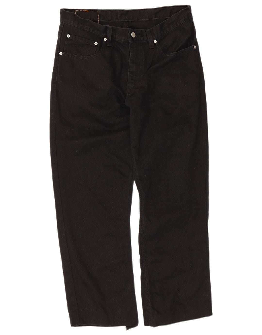 Levi's Herren 752 Straight Jeans W34 L26 Schwarze Baumwolle