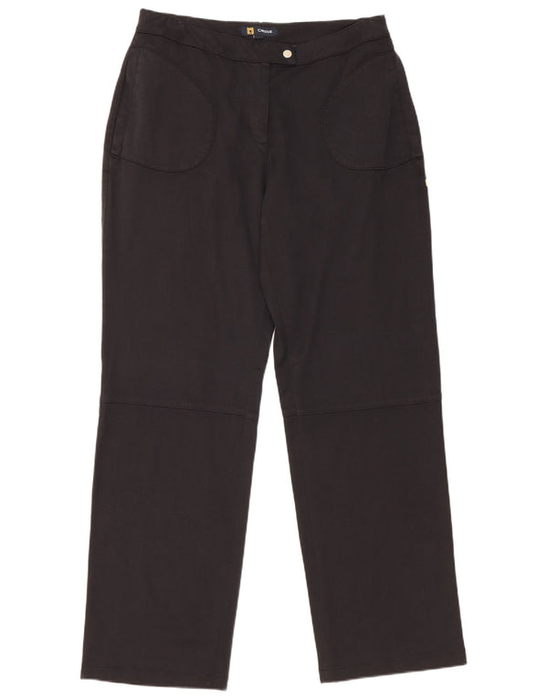 Ciesse Piumini Damen Gerade Anzughose IT 48 XL W32 L31 Schwarze Viskose
