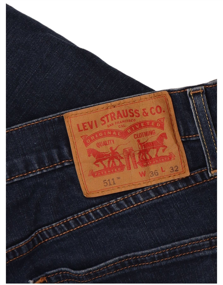 Levi's Herren 511 Slim Jeans W36 L32 Blaue Baumwolle