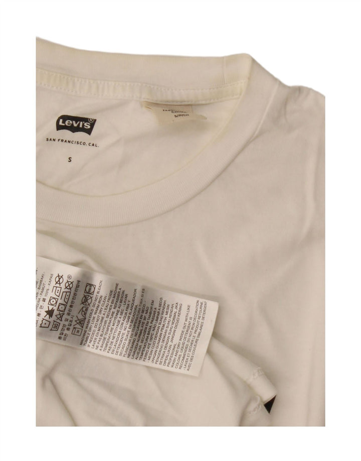 Levi's Herren-T-Shirt mit Grafik, Größe S, weiße Baumwolle