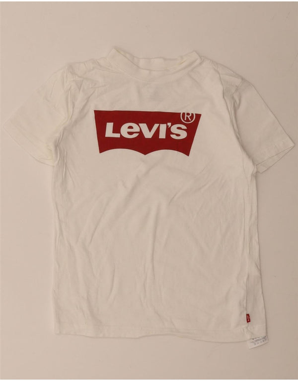 Levi's Jungen-T-Shirt mit Grafik, 11–12 Jahre, weiße Baumwolle
